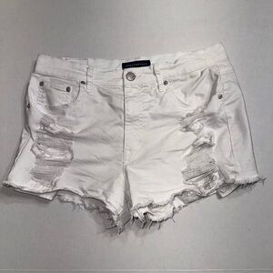 Aeropostale Aero Cheeky Short Women’s Size 10 Distressed White Shorts